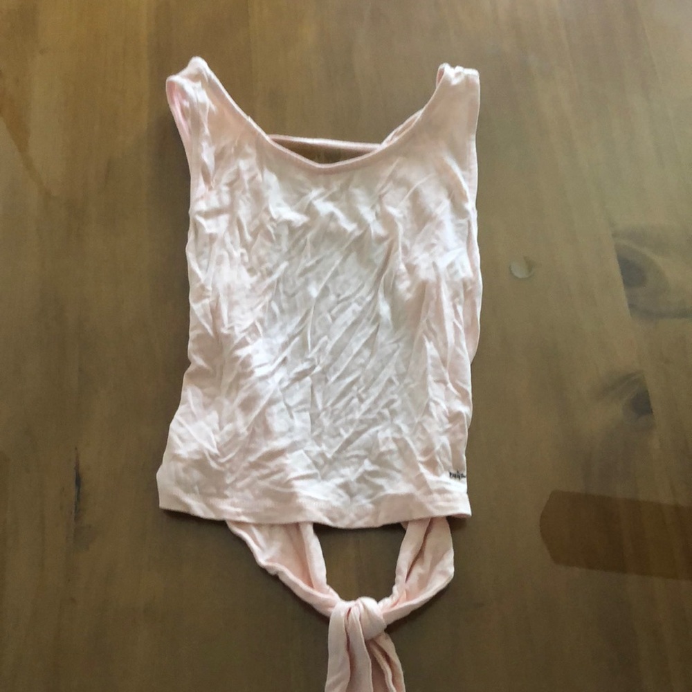 Cropped open back tank